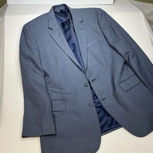 Croft & Barrow Men's 44L Blue Patterned Classic Fit Blazer Sport Coat Jacket